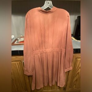 Charlotte Russe Blush Long Sleeve Dress